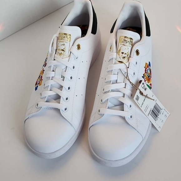 adidas Shoes - Adidas Sneakers Rich Mnisi Stan Smith Cloud White-Gold Metallic Womens 8.5